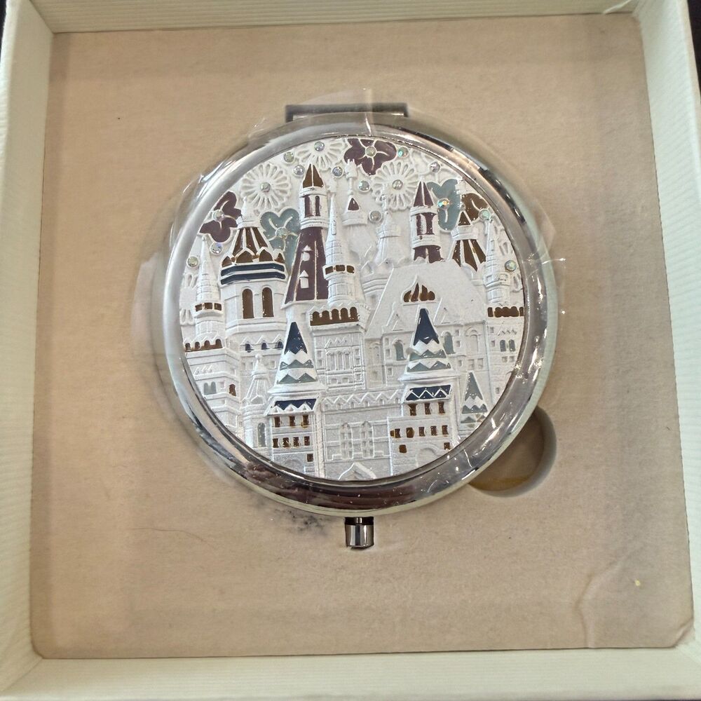 New in Box Castle White Cathedral Double Mirror Compact, NWT